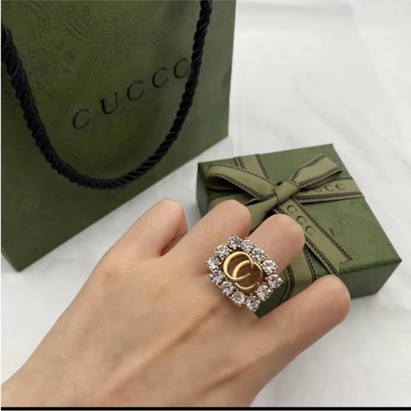 GG Jewelry - Gucci Gold and Silver Crystal Ring